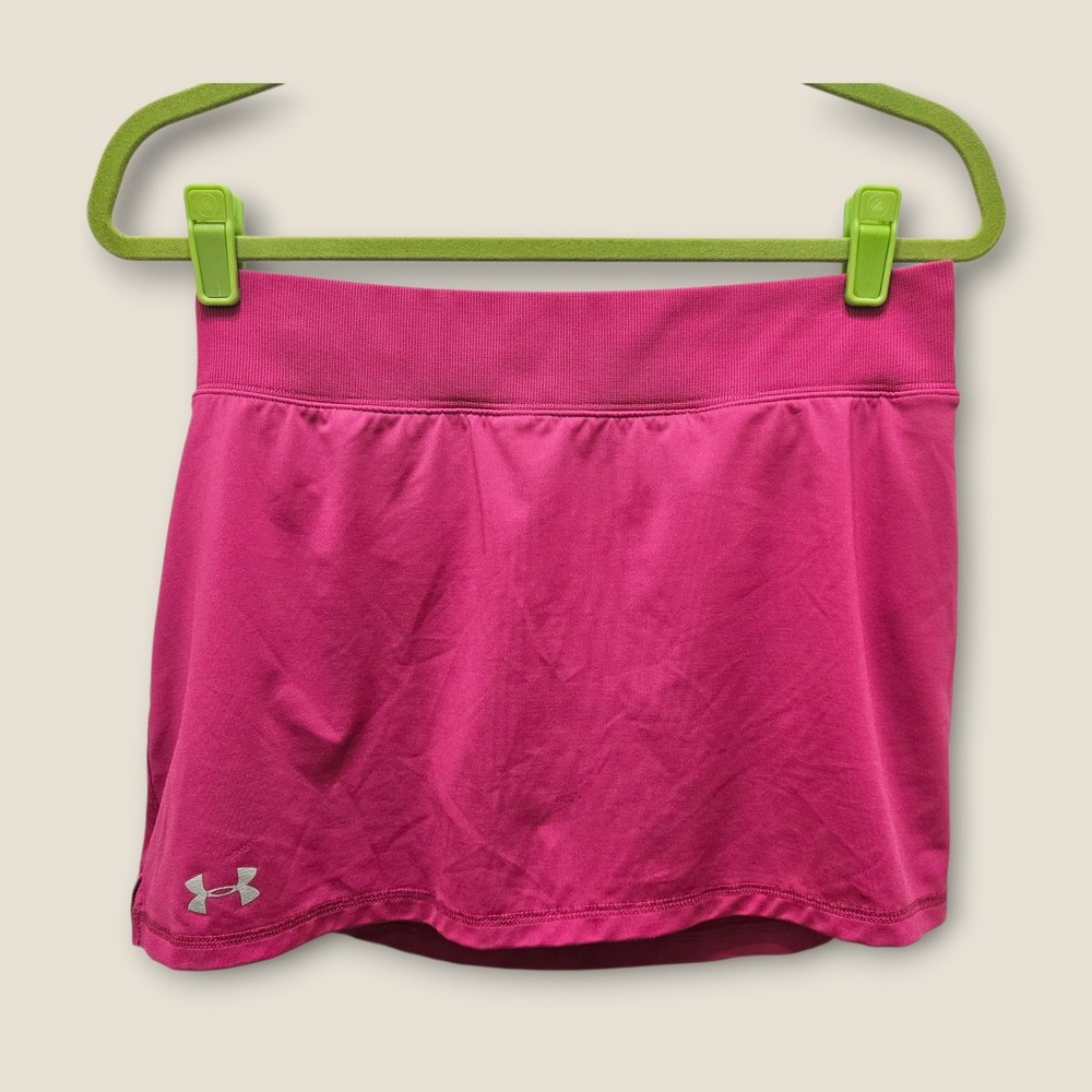 Under Armour HeatGear Athletic Skort Women's Size Large Pink Performance Skirt - Picture 1 of 8